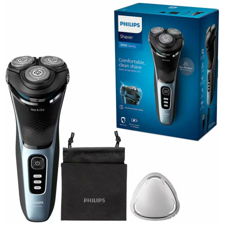 Электробритва PHILIPS S3243/12 голубой/серый