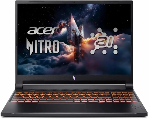 Ноутбук игровой Acer Nitro V 16 ANV16-42-R96P 16", IPS, AMD Ryzen 7 260 3.8ГГц, 8-ядерный, 16ГБ DDR5, 512ГБ SSD, NVIDIA GeForce RTX 5050 для ноутбуков - 8 ГБ, Windows 11 Home, черный [nh.u2naa.003]