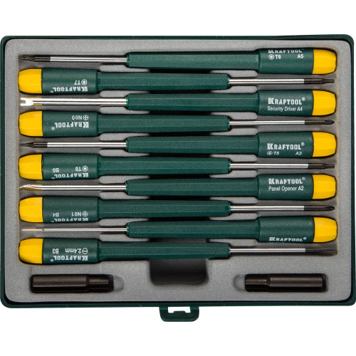 Набор отверточный Kraftool 25616-H12 12 предметов (жесткий кейс)
