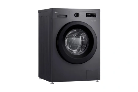 Стиральная машина LG F2Y1VS6J 9 кг, инверторный мотор с прямым приводом функция пара Steam, 8 программ, для аллергиков и детской одежды, черный