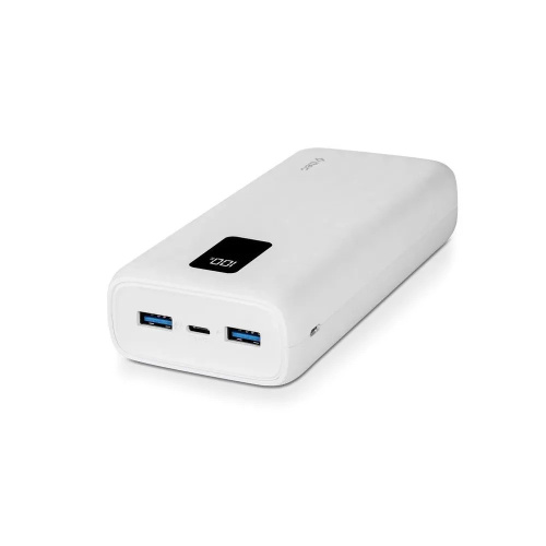 Внешний аккумулятор TTEC 2BB203B PowerSlim Trio LCD 20000mAh PD 22,5W Powerbank with Trio Cable White