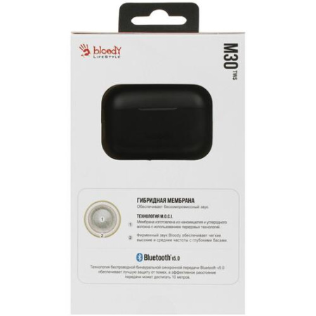 Наушники TWS A4Tech Bloody M30 черный