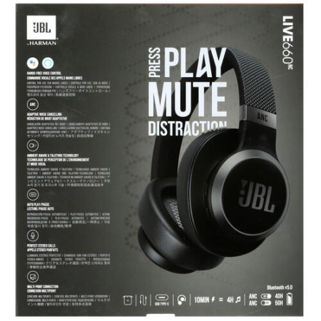 Беспроводные/проводные наушники JBL LIVE 660NC черный