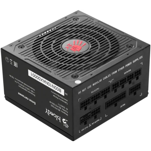 Блок питания BLOODY BD-PS750G (BD-PS750G-M), 750Вт, 120мм, черный, retail