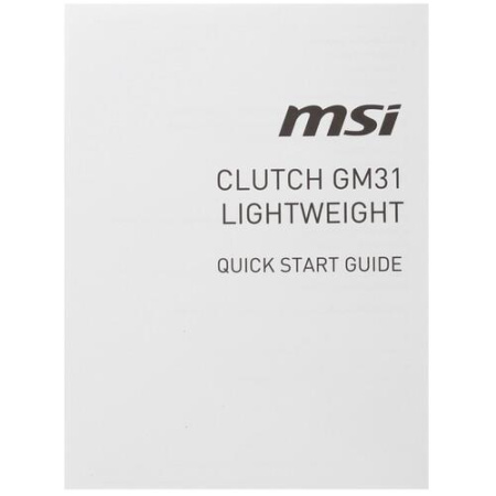 Мышь проводная MSI Clutch GM31 Lightweight  черный