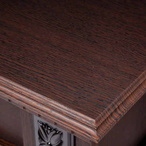 Электрокамин RealFlame Lilian DN орех с очагом Majestic Lux Brass