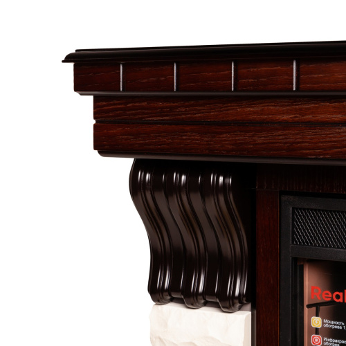 Электрокамин RealFlame Country 26 AO античный дуб с очагом 3D Helios 26