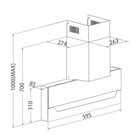 Вытяжка каминная Haier HVX-W682CBX черный/серебристый