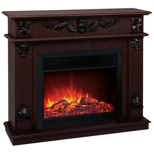 Электрокамин RealFlame Philadelphia 25,5/26 DN орех с очагом Moonblaze Black