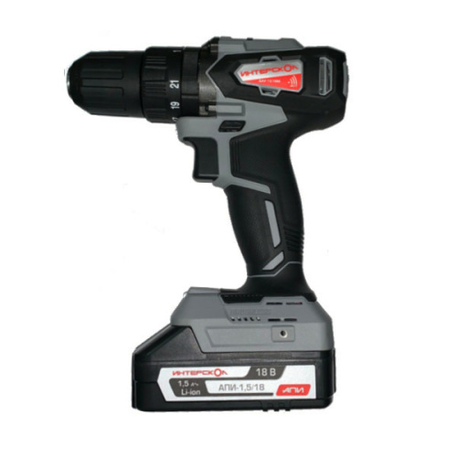 Дрель-шуруповерт ударная Интерскол ДАУ-13/18ВК кейс