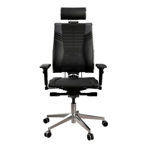 Кресло МЕТТА Y 4DT B2-15D-YM93+Infinity+carbon z252343324 на колесиках, сетка/кожа, черный