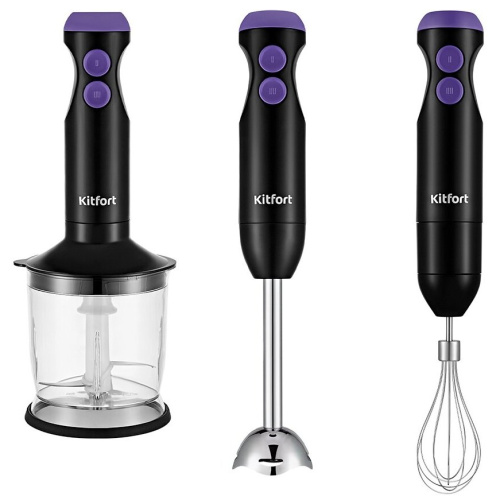 Блендер Kitfort КТ-3041-1 черный/фиолетовый