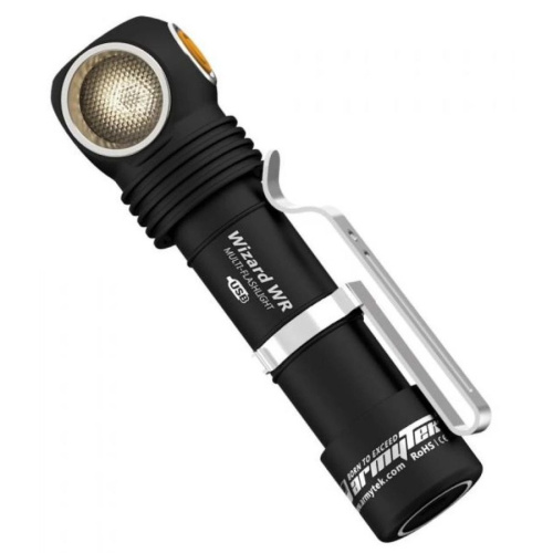 Фонарь Armytek Wizard C2 WR Magnet USB черный/желтый (F06901C)