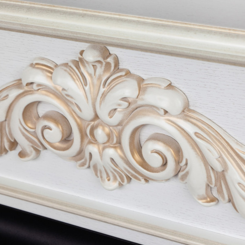 Электрокамин RealFlame Anita Corner WT дуб белый с золотой патиной с очагом 3D Olympic