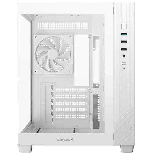 Корпус Deepcool CG330 3F WH без БП, боковое окно (панорама), 3x120mm ARGB PWM вентилятора, белый, mATX
