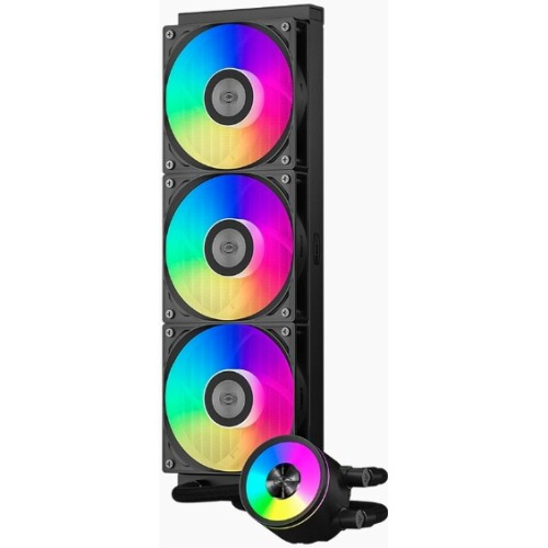 СВО PcCooler DA360 Pro ARGB BK (300W, 360mm, Black, Fans 3x120mm, 75.8CFM, 33.7dBA, 2200RPM/ Pump height 57mm, 28dBA, 3000RPM)