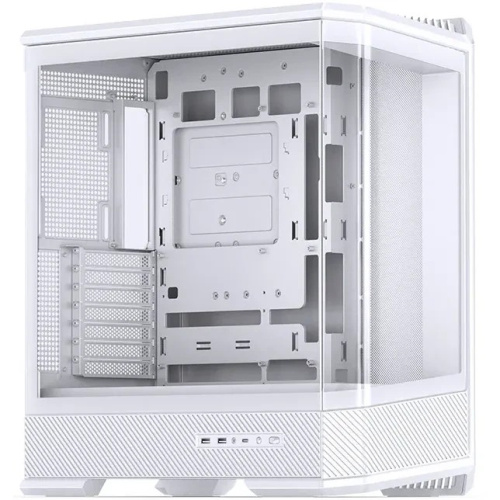 Корпус JONSBO D400 White без БП, боковая панель из закаленного стекла (панорама), mini-ITX, micro-ATX, ATX, белый