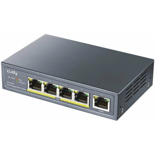 Коммутатор неуправляемый Cudy GS1005P (L2) 5x1Гбит/с 5PoE 60W