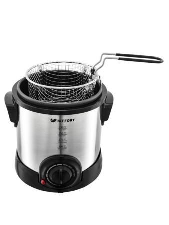 Фритюрница Kitfort KT-2011 серебристый/черный