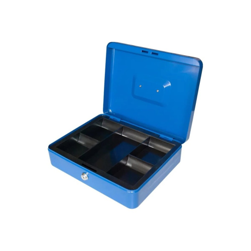 Ящик для денег Silwerhof 90x300x240 синий сталь 1.66кг