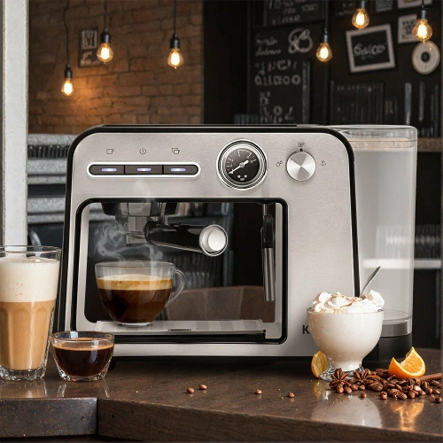 Кофеварка KitFort КТ-7515 серебристый