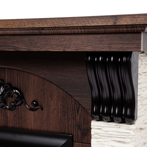 Электрокамин RealFlame Corfino NT орех с очагом 3D Oregan