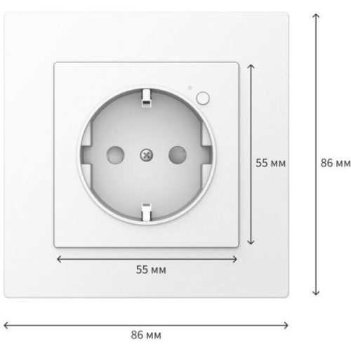Умная розетка AQARA Wall Outlet H2 EU WP-P01D белый