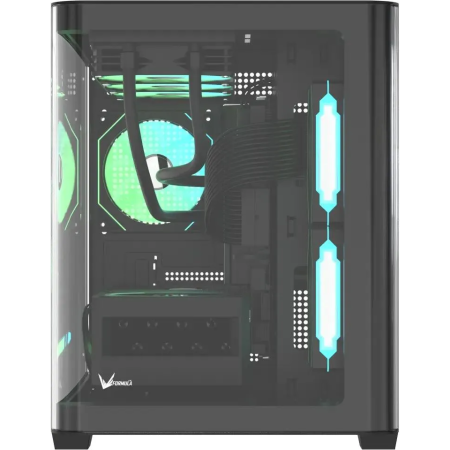 Корпус Formula Crystal U2M Floe, mATX, Mini-Tower, без БП, черный