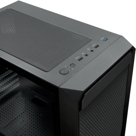 Корпус XASTRA A303M 3ARGB-C6 Black (A303M-2FC14A-1FC12A-C6-D) mATX/Mesh/ tempered glass / 2x140mm + 1x120mm ARGB PWM fans/Argb+PWM HUB 6port/ Door