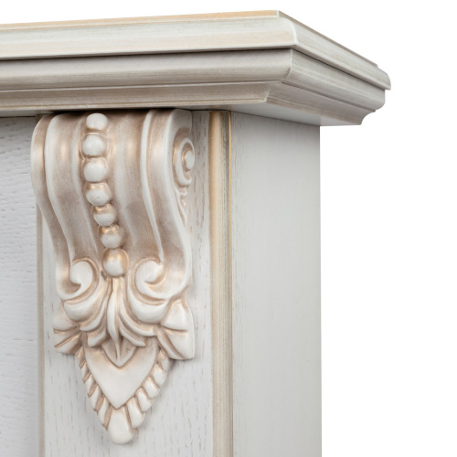 Электрокамин RealFlame Anita Corner WT дуб белый с золотой патиной с очагом 3D Olympic