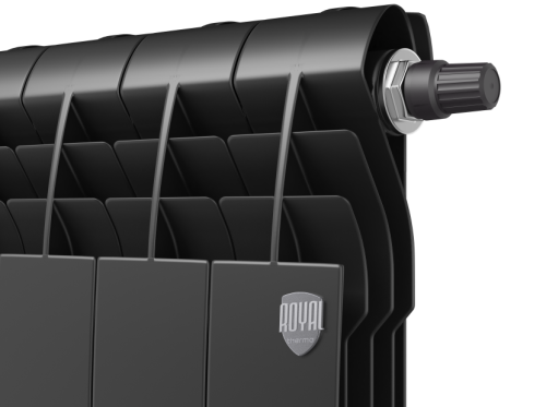 Биметаллический радиатор отопления  Royal Thermo Biliner 500 Vr 12 Секций Noir Sable
