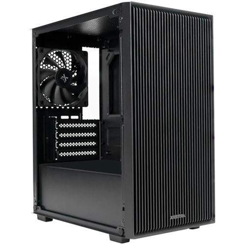 Корпус XASTRA A307M 2BK SI Black (A307M-2FC12BK-SI) mATX/Mesh/Metal left panel / 2x120mm PWM FC black fans