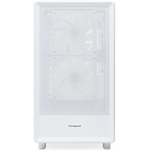 Корпус HSPD M310 (M310-TGWH-ARGB), без БП, Mesh Mini-tower, White, TG, 0.4 SPCC, 3x120mm ARGB mATX, mITX 180/280/160mm 1x2.5", 4xPCI 2xUSB-A 3