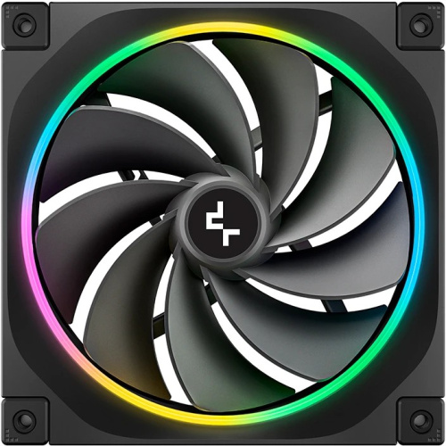 Вентилятор DEEPCOOL FL14R 140x140x25мм Reverse (PWM, ARGB, черный, 500-1700об/мин) Color Box