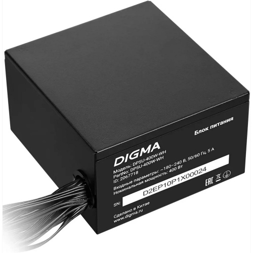Блок питания Digma DPSU-400W-WH ATX 400W80+ white (20+4pin) APFC 120mm fan 6xSATA RTL