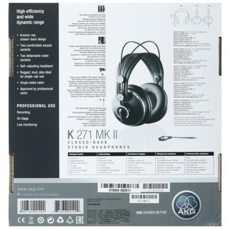 Проводные наушники AKG K271 MKII черный