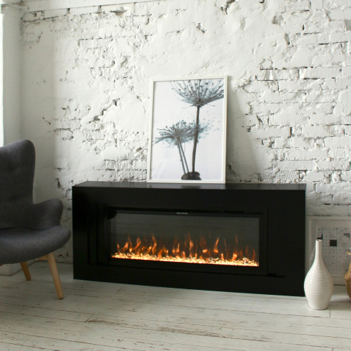 Электрокамин RealFlame Stockholm BLM черный с очагом Saphir 42