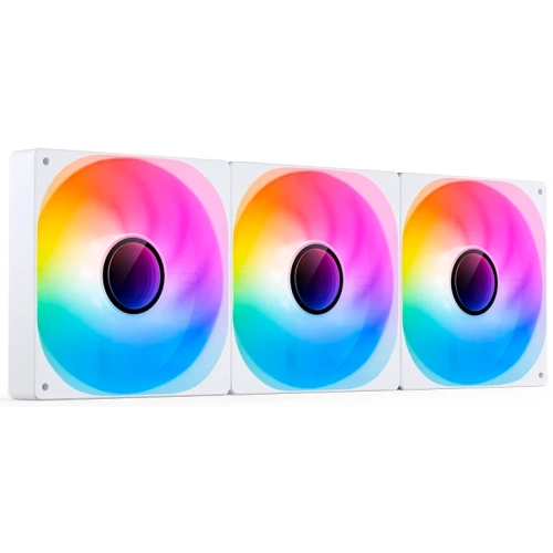 Вентилятор JONSBO ZW-140WR (3 in 1) 140х140х26мм Reverse (PWM, ARGB LED, 800-1400об/мин, белый) Retail
