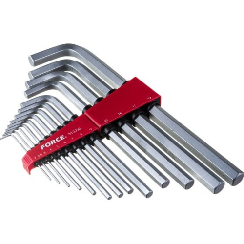 Набор ключей шестигранных FORCE 5137XL длинн. Г-образн.2-19 мм, 13 предм.