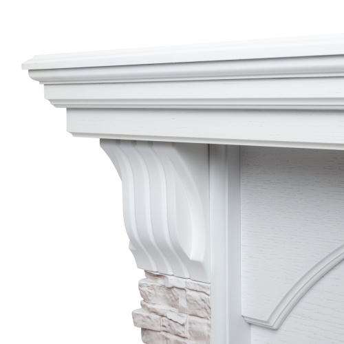 Электрокамин RealFlame Athena Corner GR белый с очагом 3D Olympic