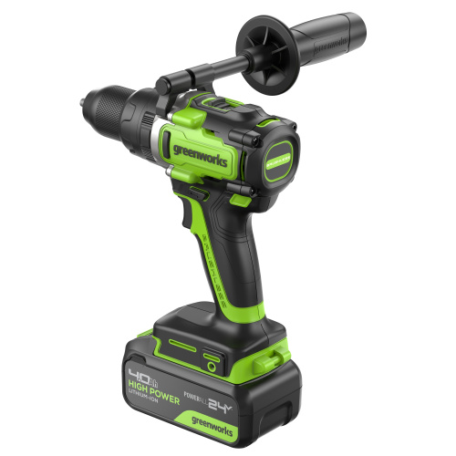 Дрель-шуруповерт Greenworks GD24DD140 (3707607CUD) с АКБ и ЗУ