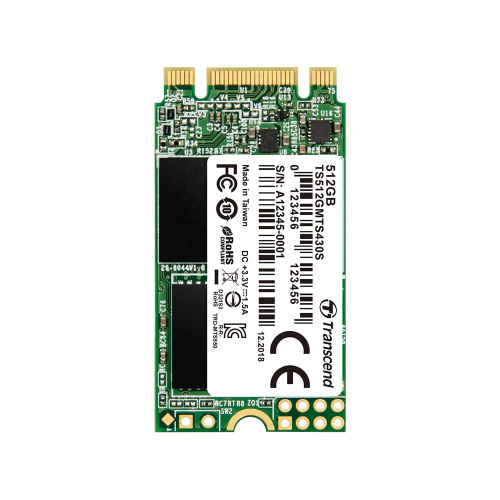 SSD Transcend MTS430S (TS256GMTS430S) M.2 2242 (42 мм) SATA III, 3D TLC, 256 Гб